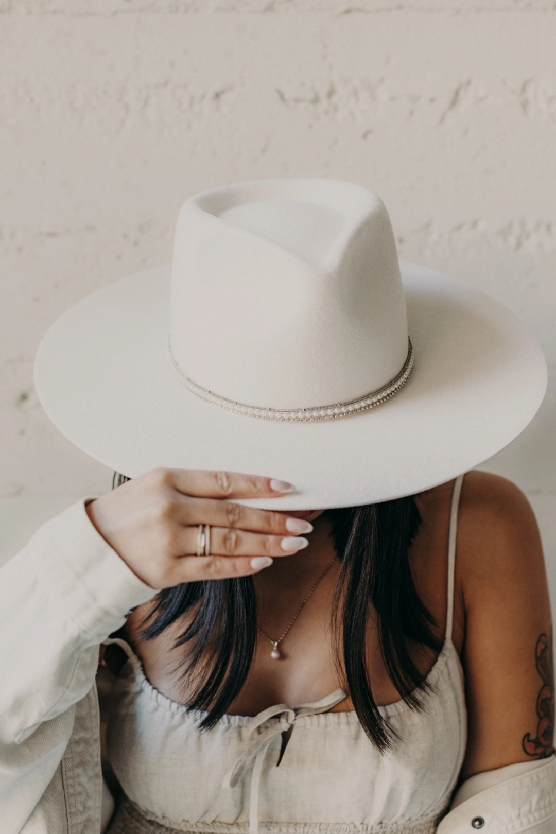 Celine | Wide Brim Rancher Fedora | Dove