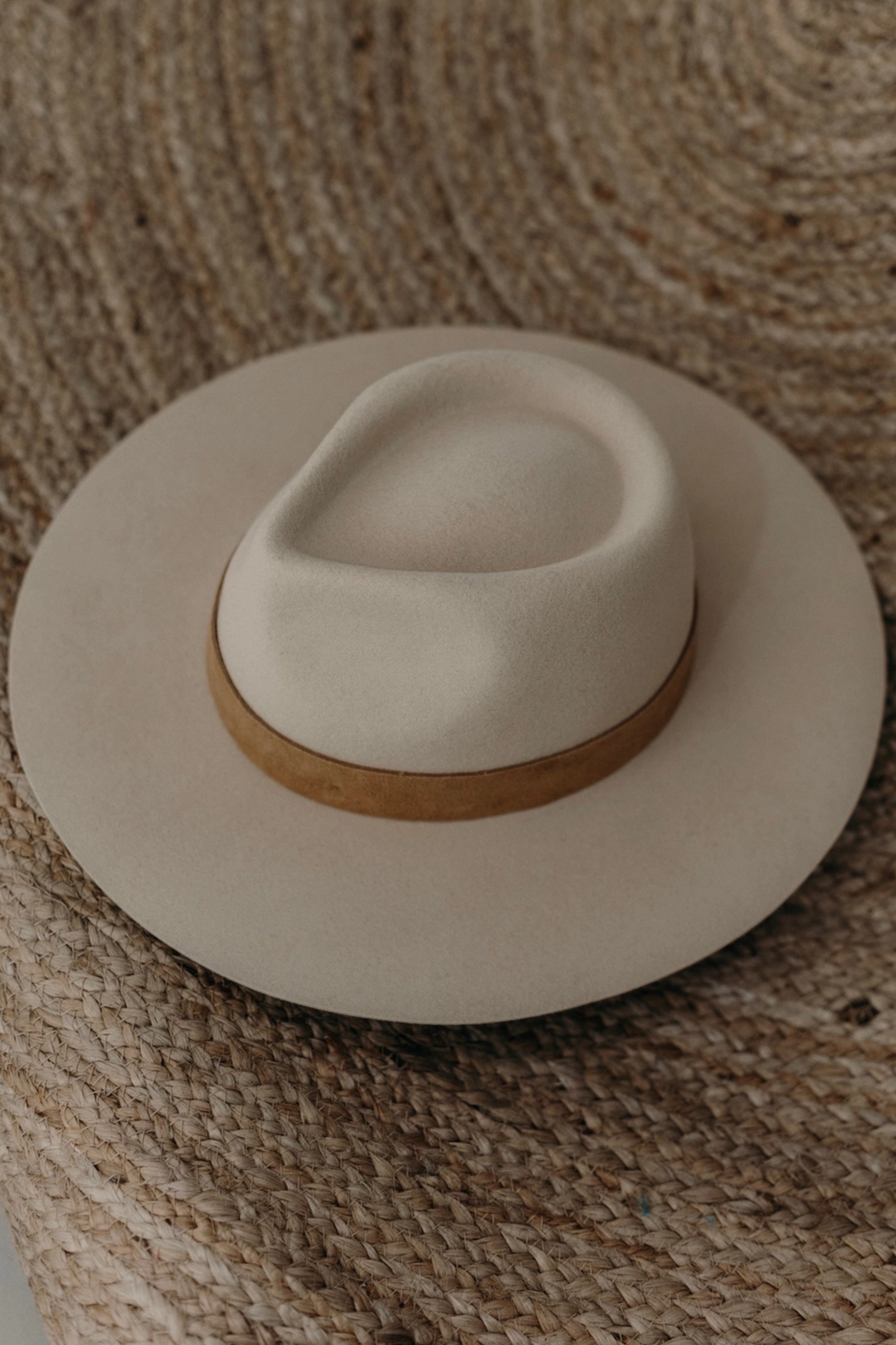 Hallie | Wide Brim Rancher Fedora Hat | Bone