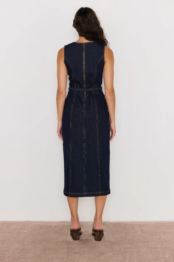 Raya Denim Belted Dress