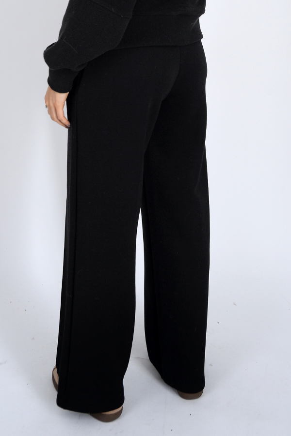 Prida Soft Knit Scuba Pull-On Pants | Black