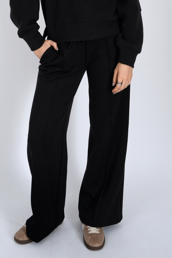 Prida Soft Knit Scuba Pull-On Pants | Black