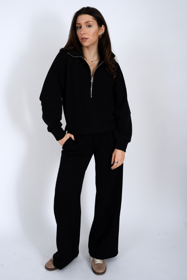 Prida Soft Knit Scuba Pull-On Pants | Black