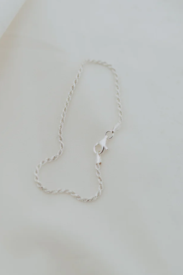 2mm Silver Rope Bracelet