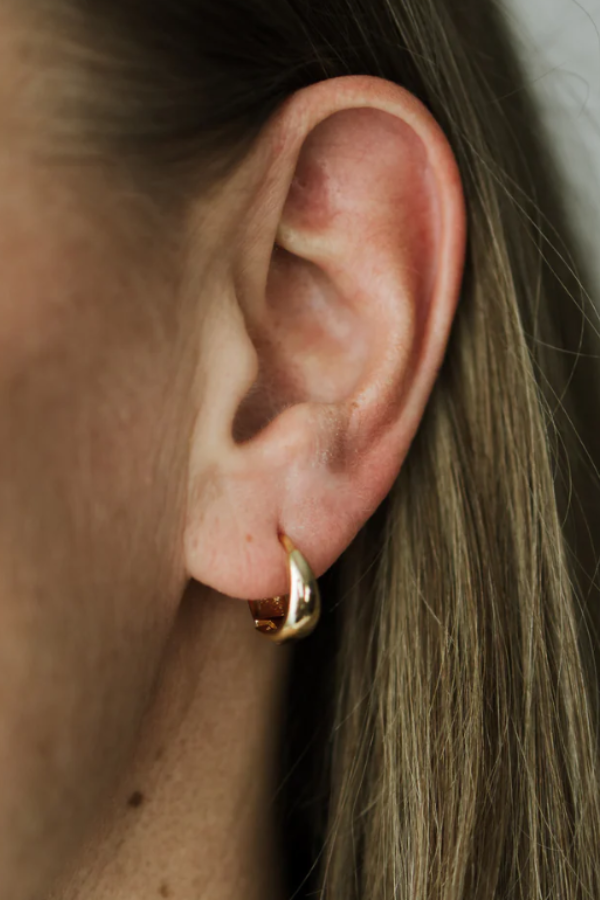 Teardrop Huggie Hoops