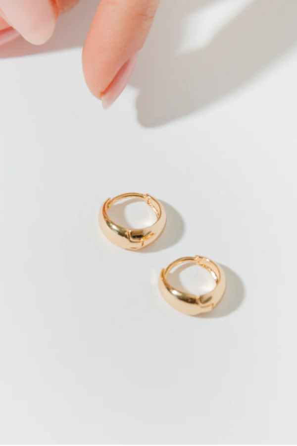 Teardrop Huggie Hoops