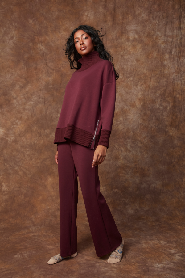Florine Soft Knit Scuba Flare Pants