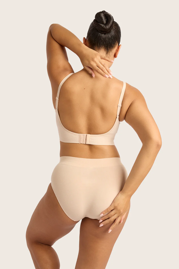 Wireless Low Back Bra | Shell