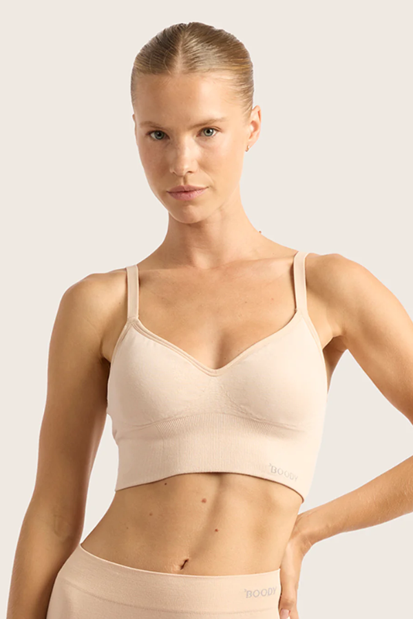Wireless Low Back Bra | Shell