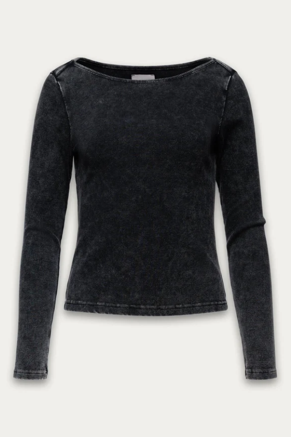 Harriet Boatneck Long Sleeve | Vintage Black