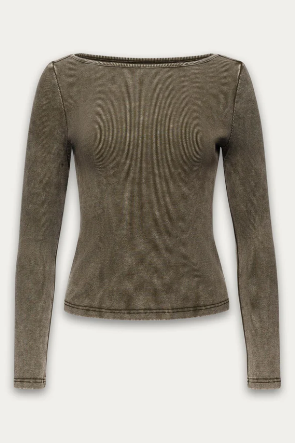Harriet Boatneck Long Sleeve | Washed Army