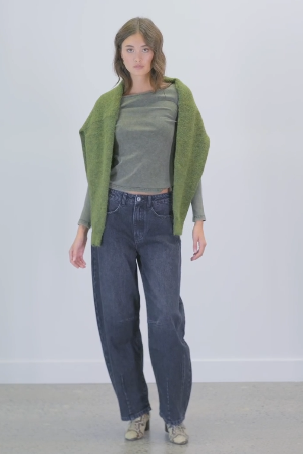 Harriet Boatneck Long Sleeve | Washed Army