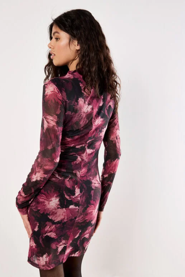 Floral Midi Mesh Dress