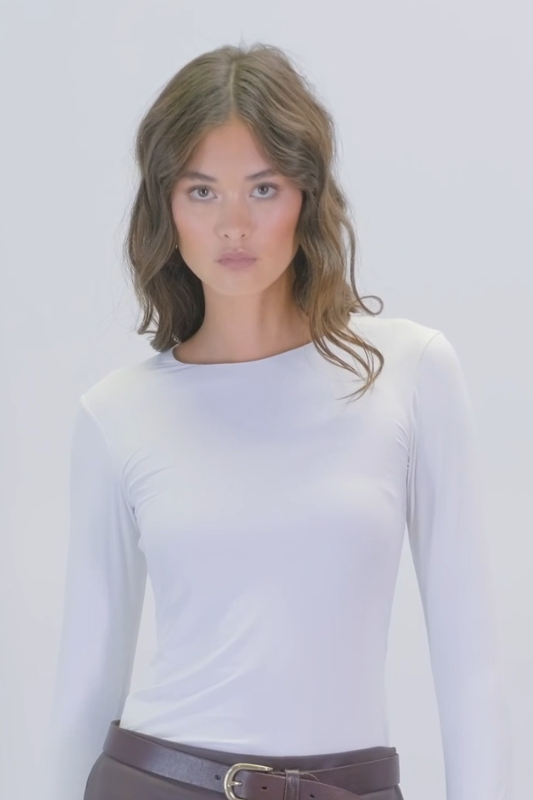 Sabrina Double Sculpt Top | White