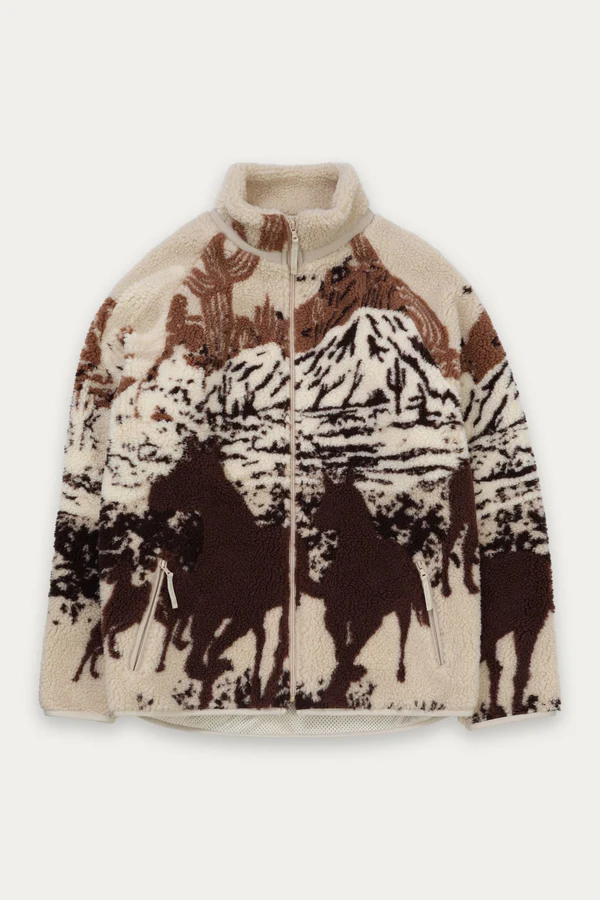 Unisex Printed Sherpa Fleece