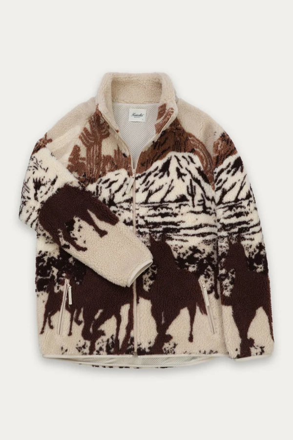 Unisex Printed Sherpa Fleece