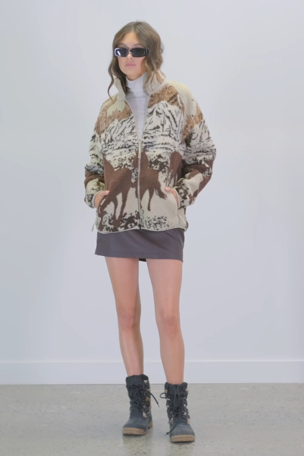 Unisex Printed Sherpa Fleece
