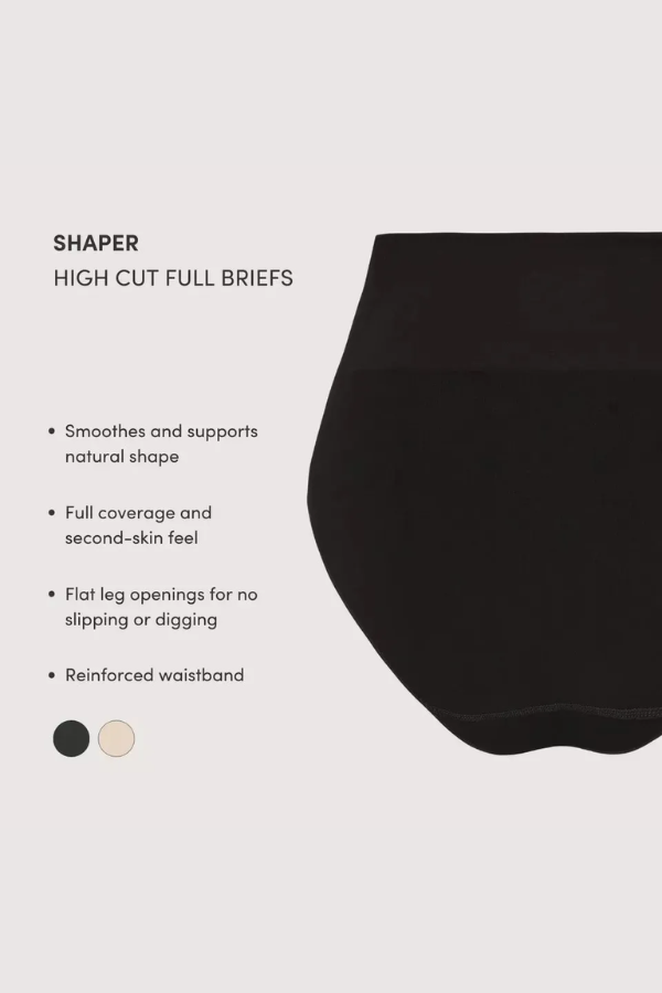Shaper High Cut Full Briefs | Nude