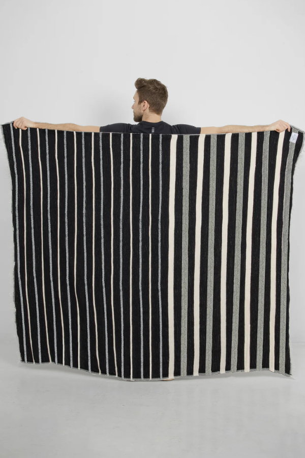 THE WINSLOW | Striped Linen Blend – Fleece Throw