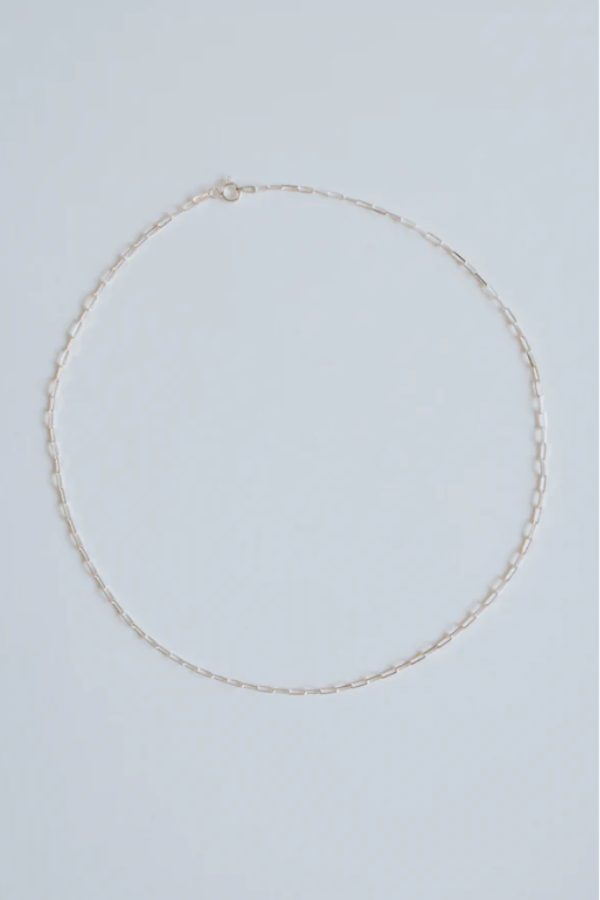 Petite Paperclip Necklace | Sterling Silver 16"