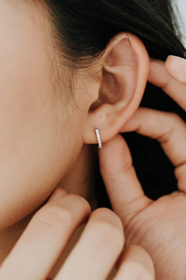 Halo Hoops | Sterling Silver