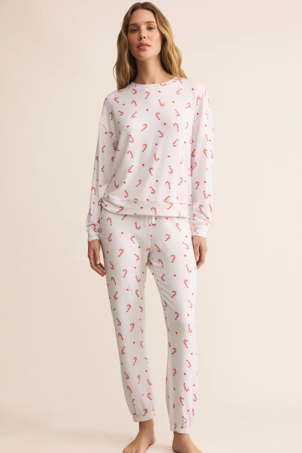 Cozy Candy Cane Pajama Set