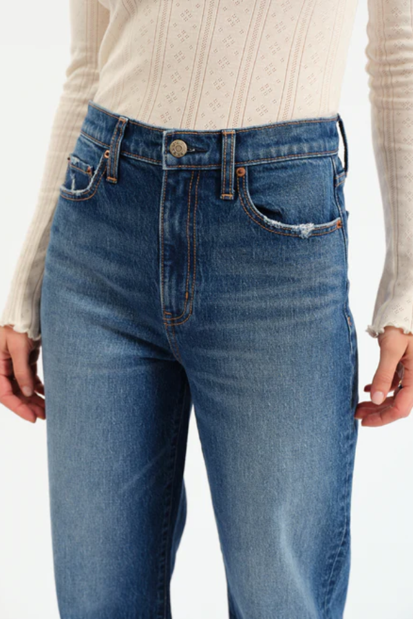 City High Rise Straight Leg | Bright Blue