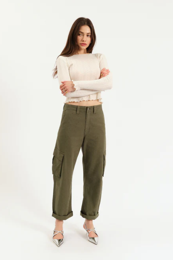 The Squad Cargo Pant | Bronze Embellished