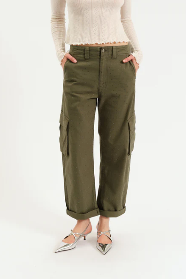 The Squad Cargo Pant | Bronze Embellished