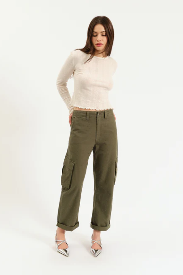 The Squad Cargo Pant | Bronze Embellished