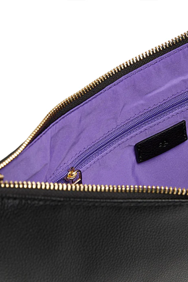 Slouchy Crossbody Bag | Black Pebble