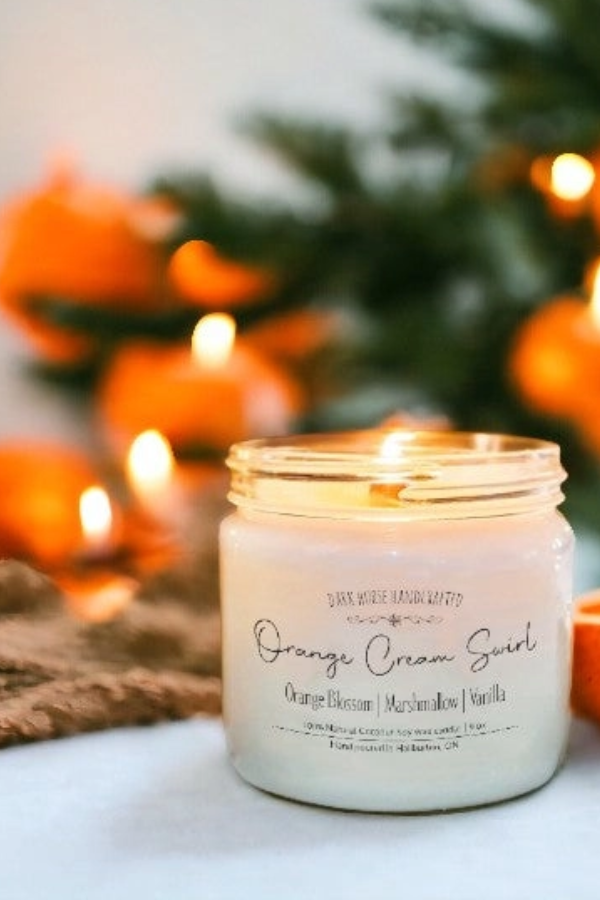 Orange Cream Swirl | 100% Natural Coconut Soy Wood Wick Candle