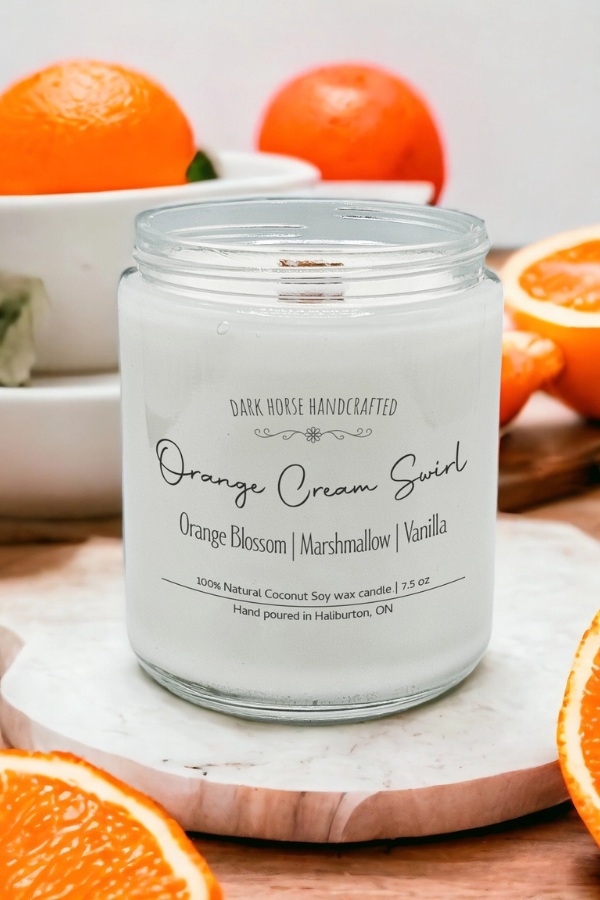 Orange Cream Swirl | 100% Natural Coconut Soy Wood Wick Candle
