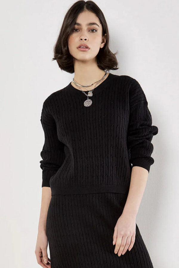 Fine Gauge Cable Batwing Jumper