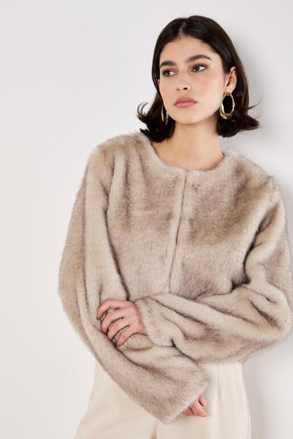Luxe Faux Fur Cropped Jacket