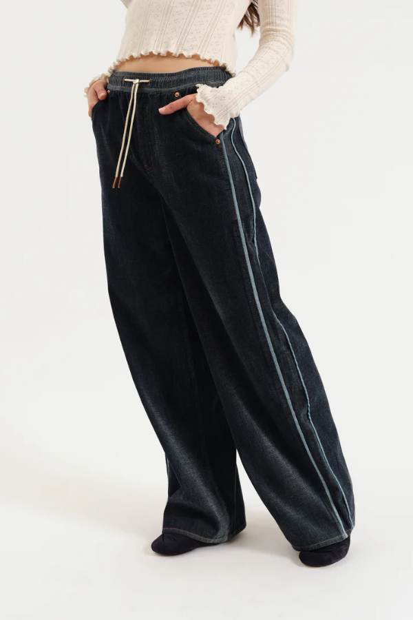 The Cozy Jean Wide Leg Pull On | Sky Whisper