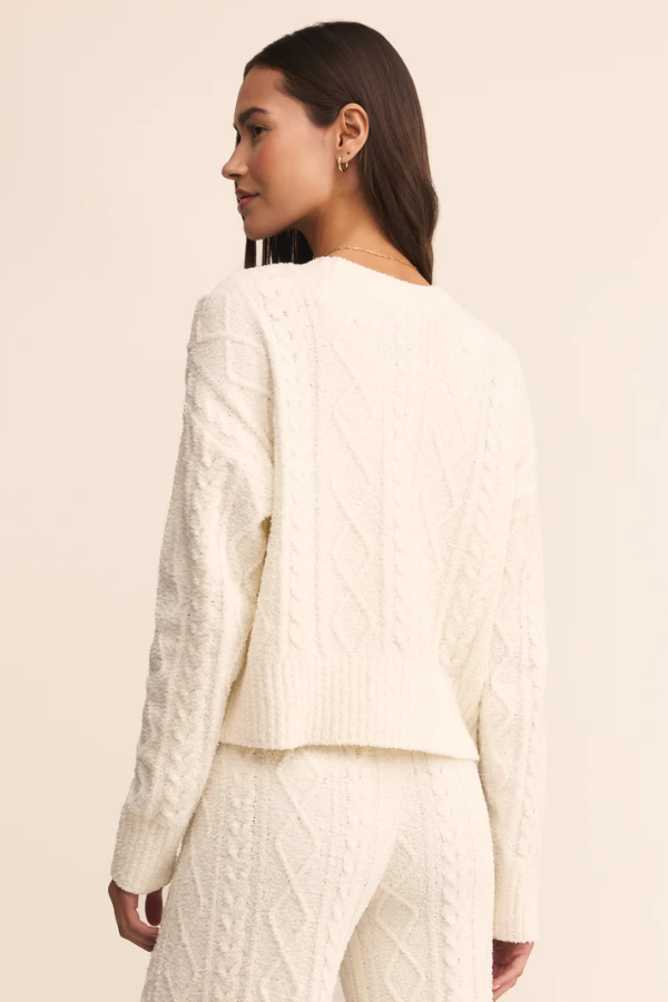 Elsa Cable Knit Lounge Cardigan
