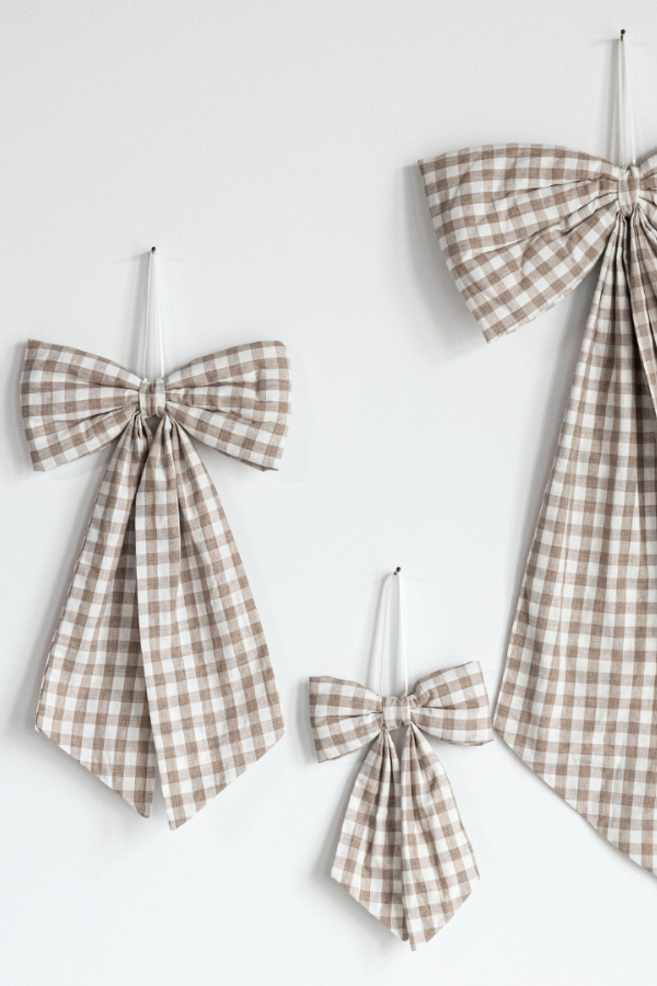 Gingham Fabric Bows | Small