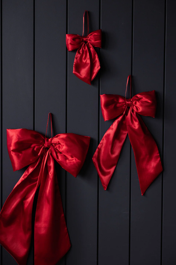 Red Satin Bows | Med Size