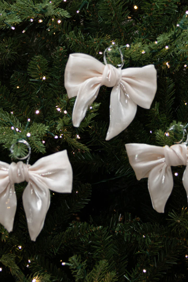 Luxe Gauze Cream Bow | Small