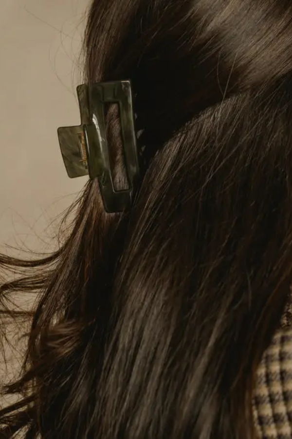 Hair Clip | Forest Green Half Size