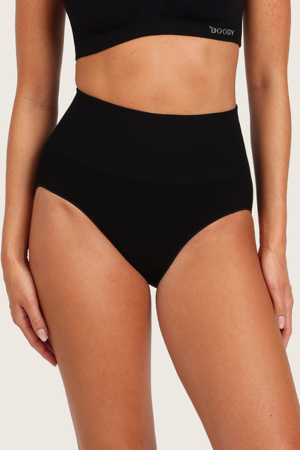 Shaper High Cut Full Briefs | Black