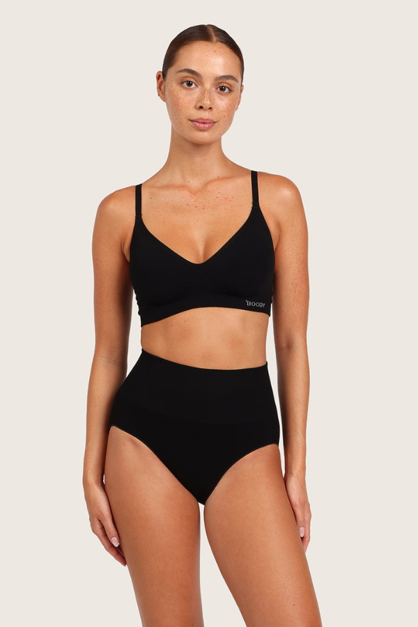 Shaper High Cut Full Briefs | Black