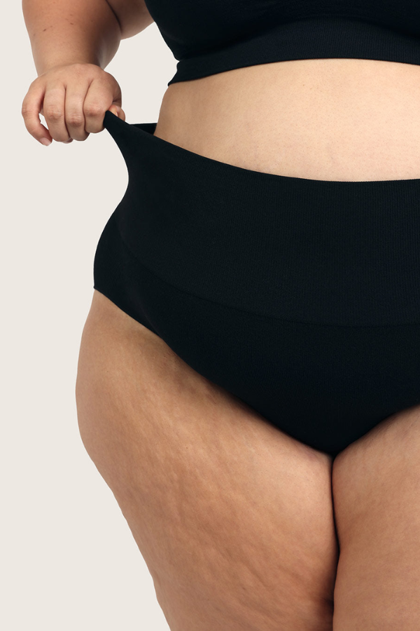 Shaper High Cut Full Briefs | Black