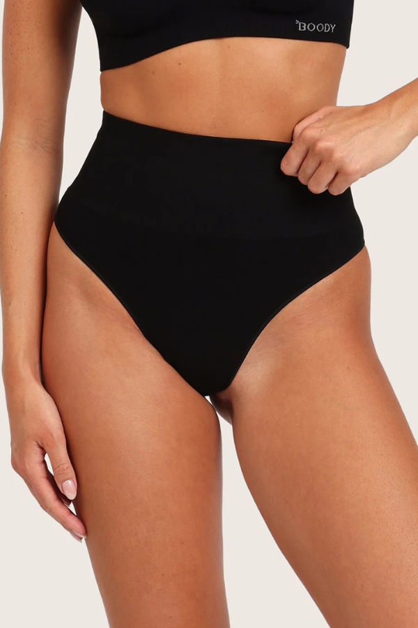 Shaper High Waist Thong | Black