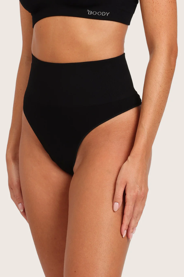 Shaper High Waist Thong | Black