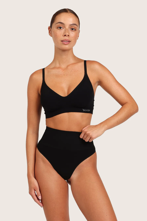 Shaper High Waist Thong | Black