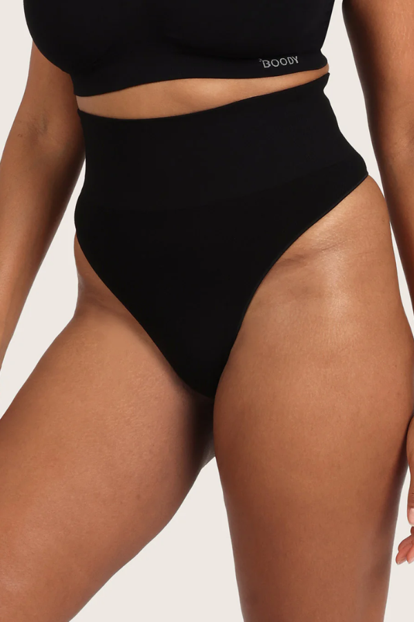 Shaper High Waist Thong | Black