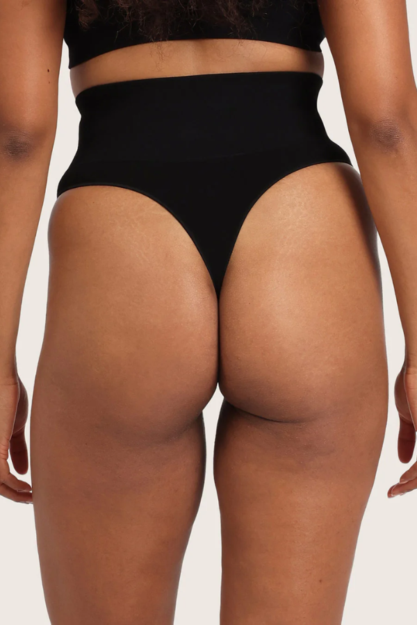 Shaper High Waist Thong | Black