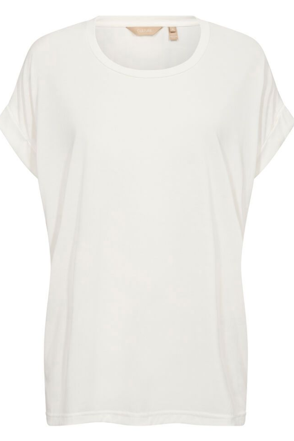 Kajsa Soft Knit Modal T-Shirt | Gardenia White