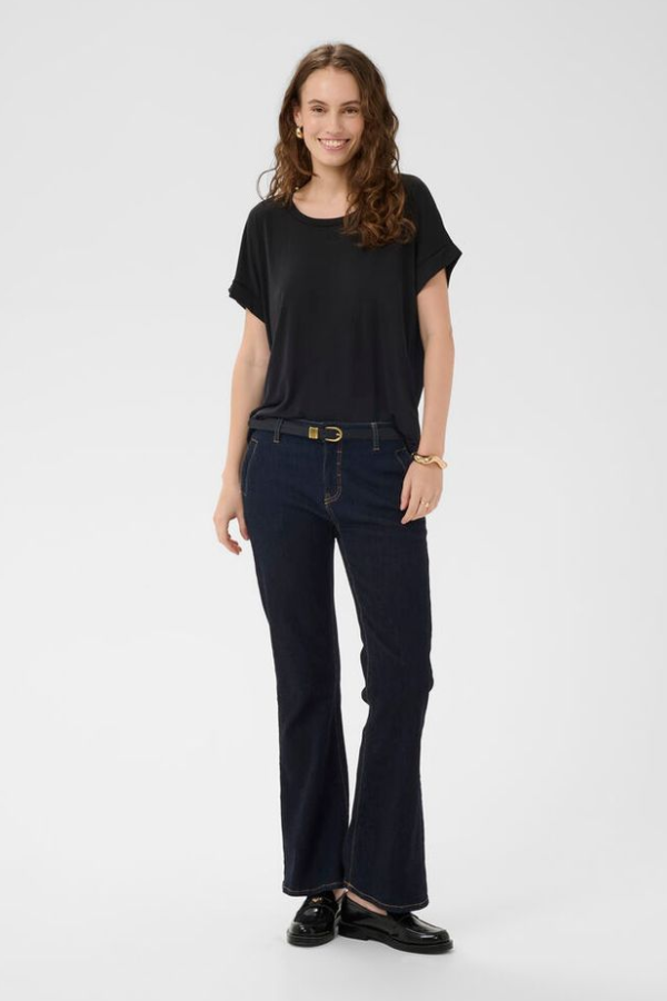 Kajsa Soft Knit Modal T-Shirt | Black Wash